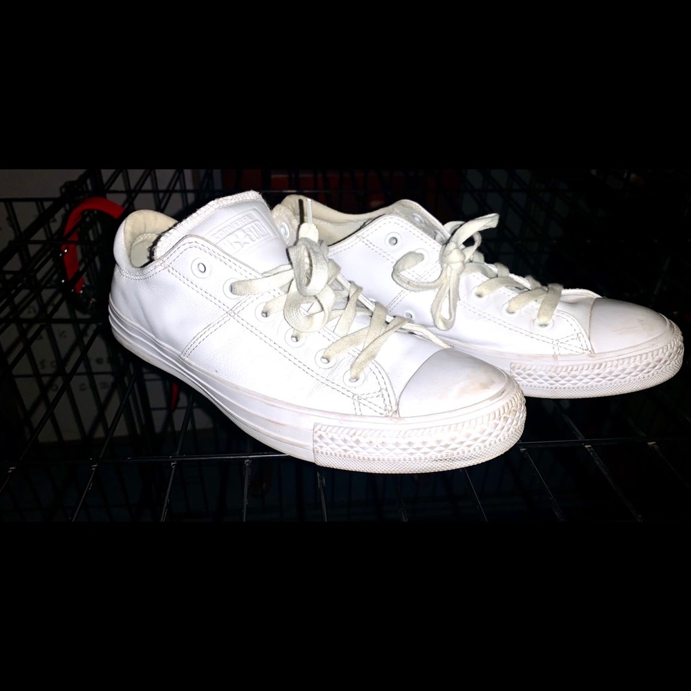 White Leather Converse